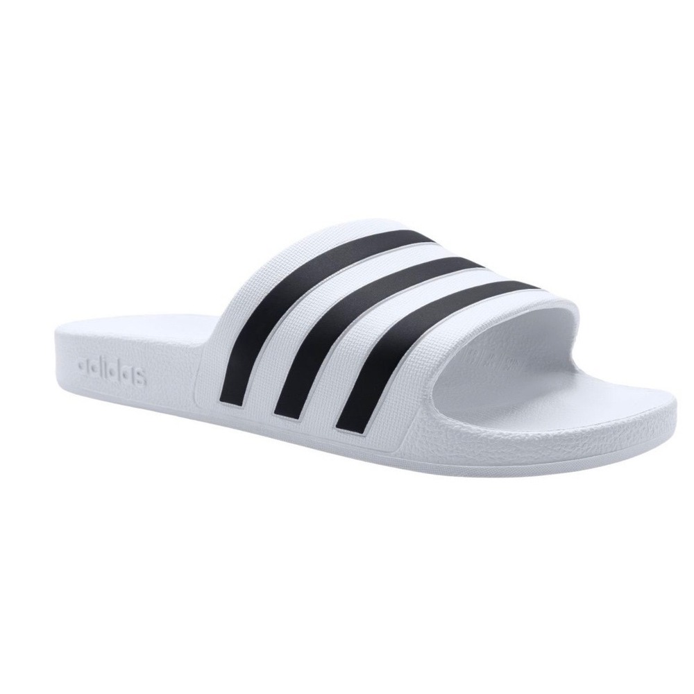 Adidas Adilette Shower Slides White Black Stripe Athletic Sandals M10/W12 GZ3775